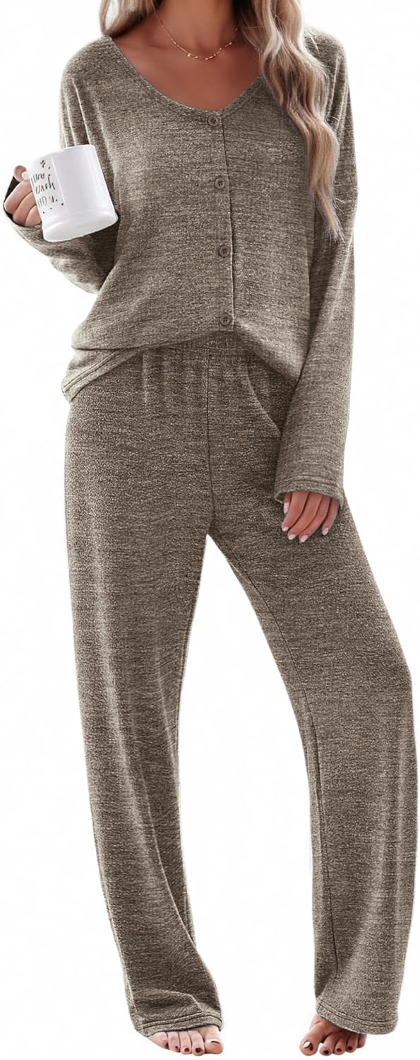 Ekouaer Womens Pajama Sets Soft Lounge Set for Ultimate Comfort