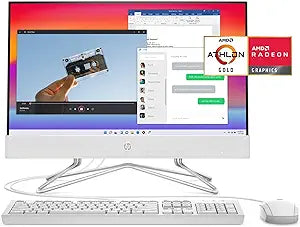 HP All-in-One 22in Desktop Computer with AMD Athlon Gold 3150U
