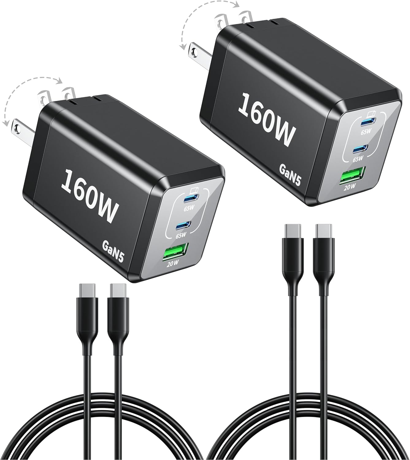 Compact 160W USB C Fast Charger For All Devices!