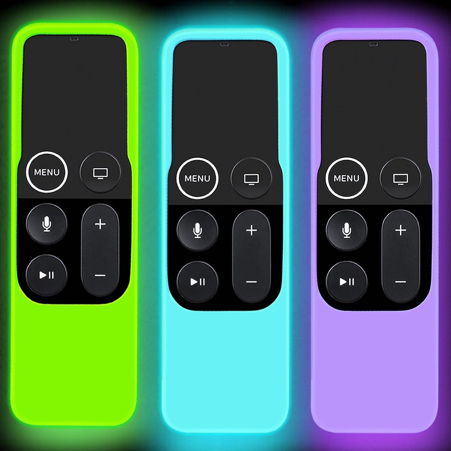 3 Pack Anti-Slip Silicone Covers for Apple TV Remote - Shock Proof & Lightweight