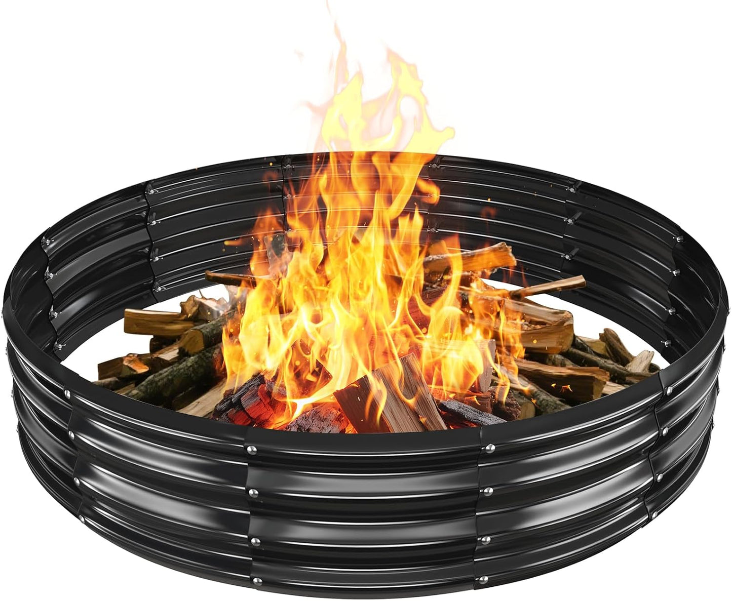 Metal Fire Pit Ring for Outdoor Gatherings - 5 FT Diameter