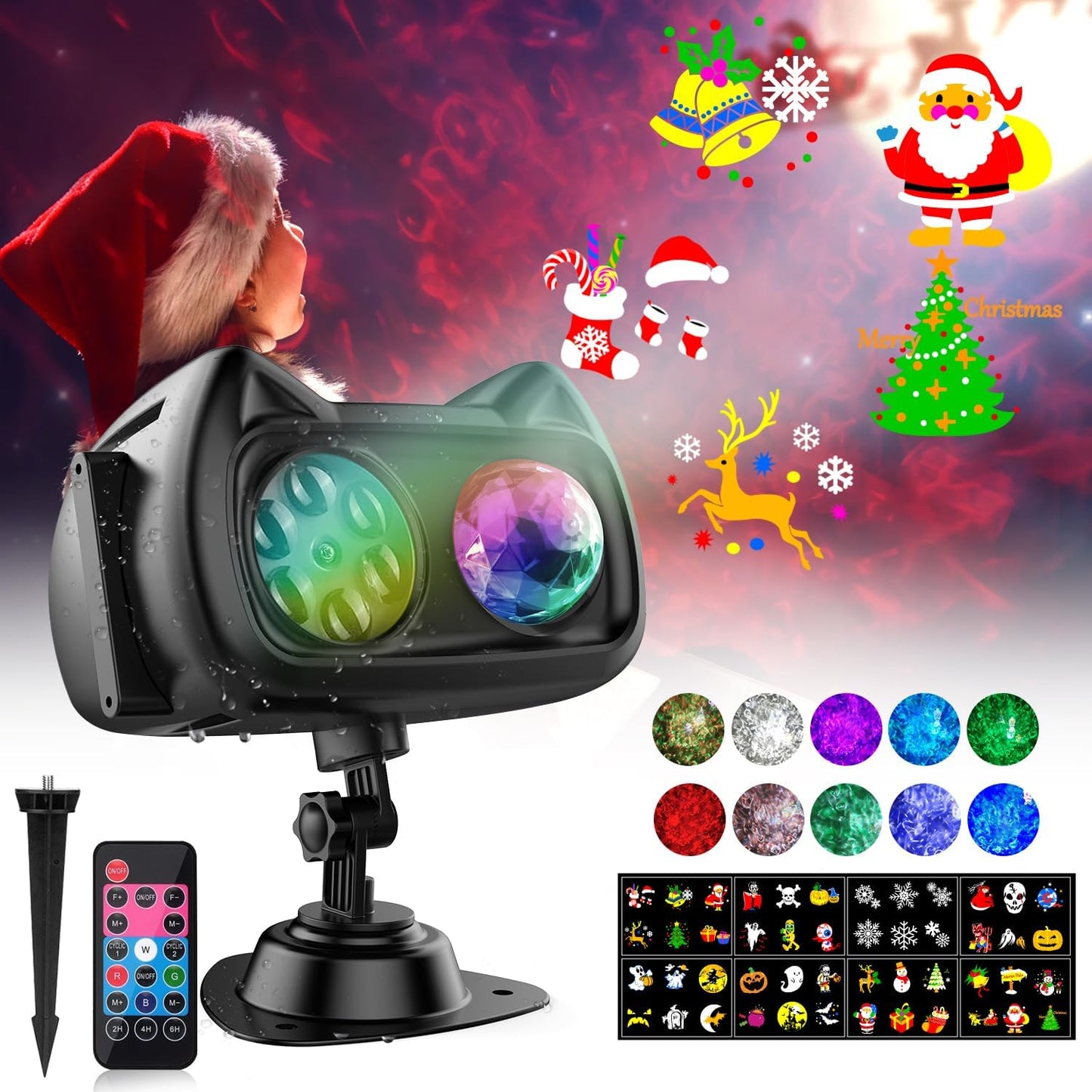 Ramsoun Christmas Projector Lights: 18 HD Evening Effects!