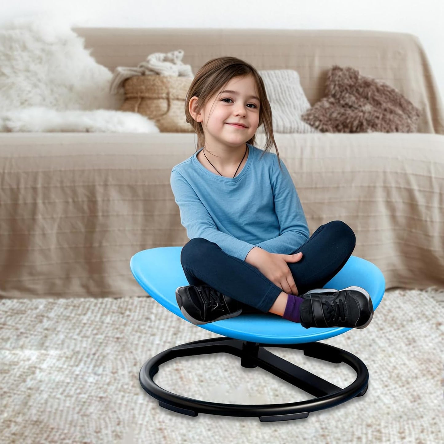 Blue Sensory Spin Chair - Improve Coordination!