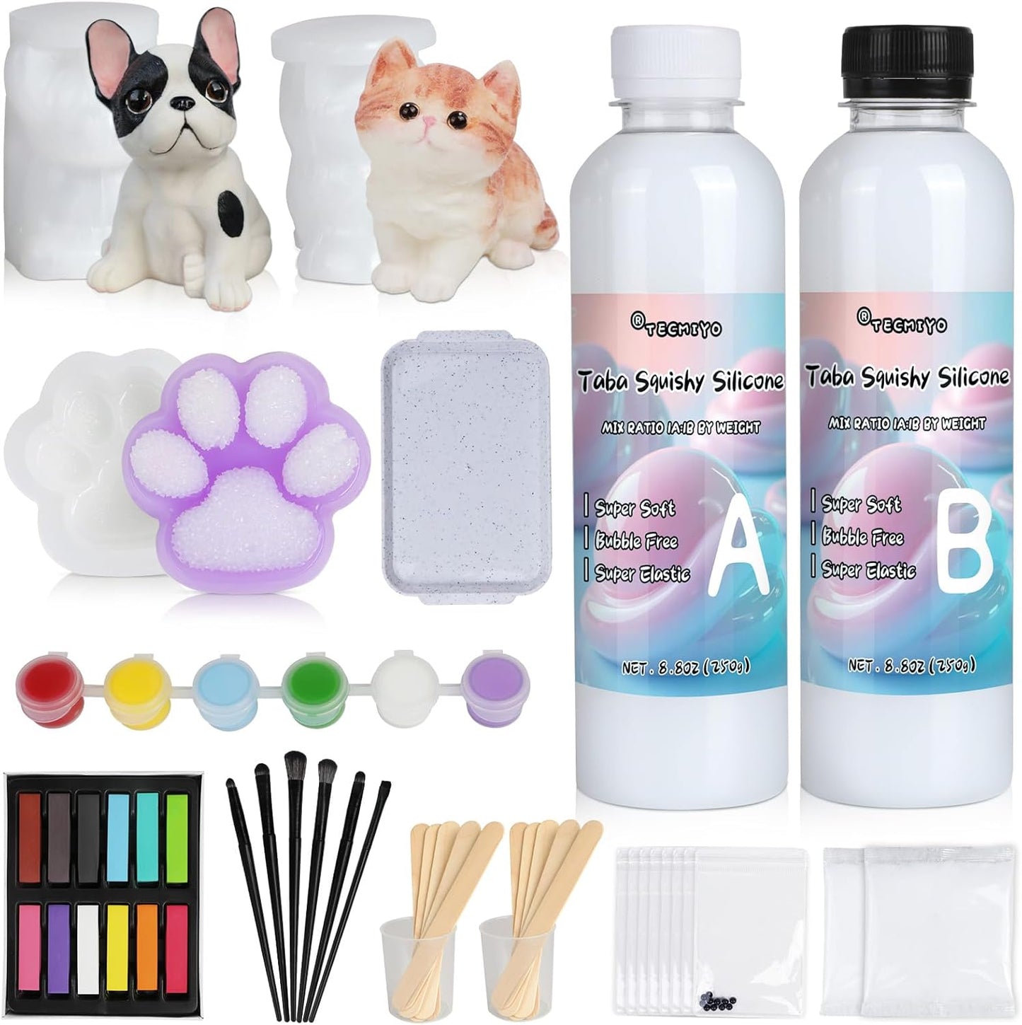 Taba Squishy Making Kit - 1:1AB Liquid Silicone Set for Fun