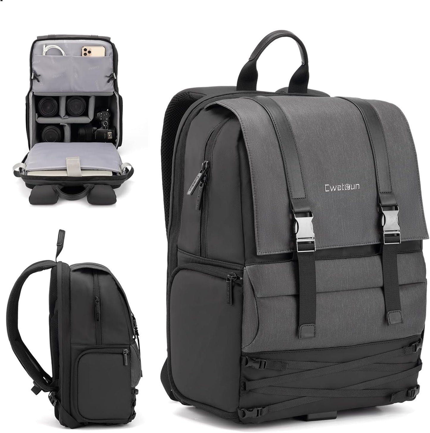 Waterproof Camera Backpack with Laptop Compartment