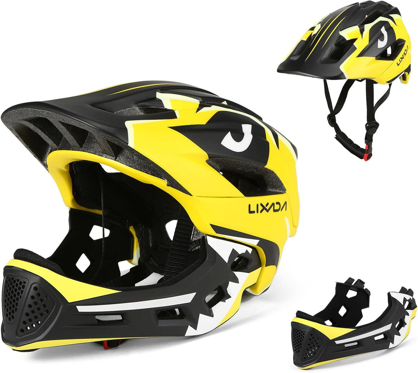 Lixada Kids Full Face Bike Helmet - Ultimate Protection for Young Cyclists (20.5-22)