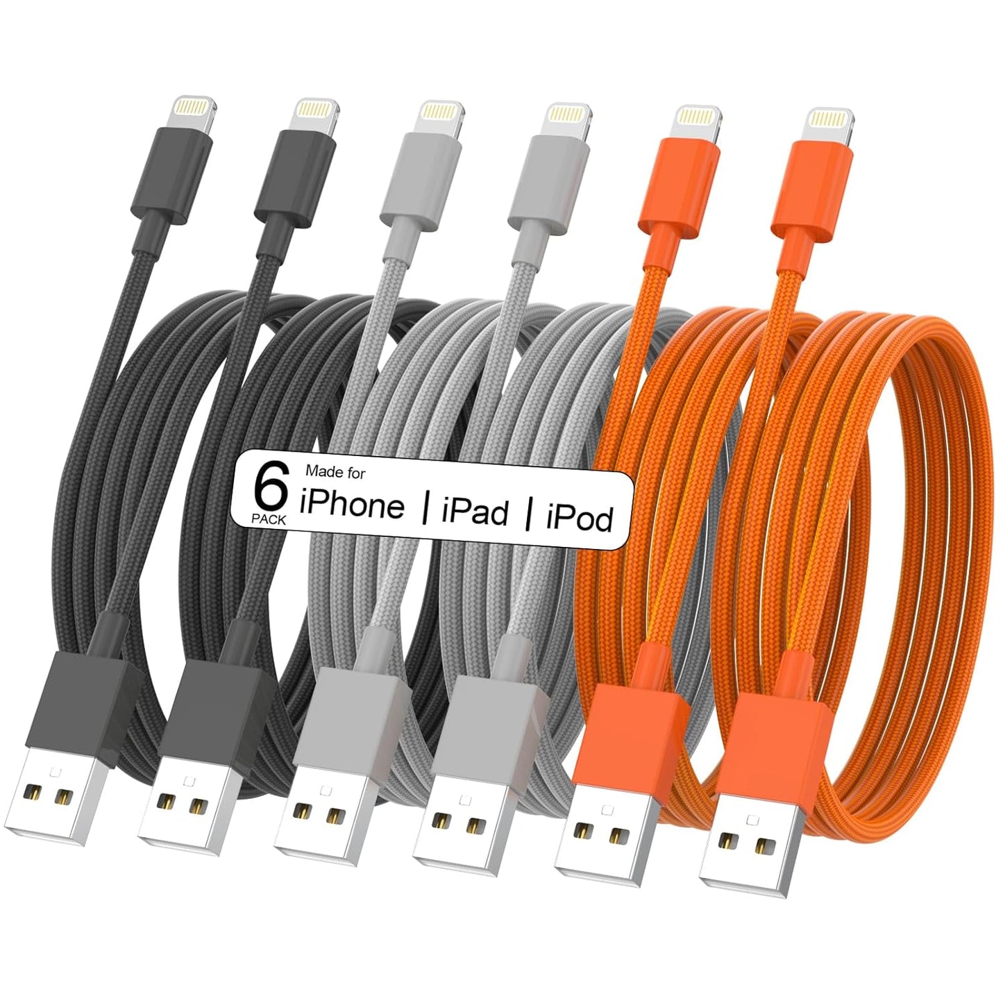 YEFOOT Fast Charging iPhone Charger 6-Pack