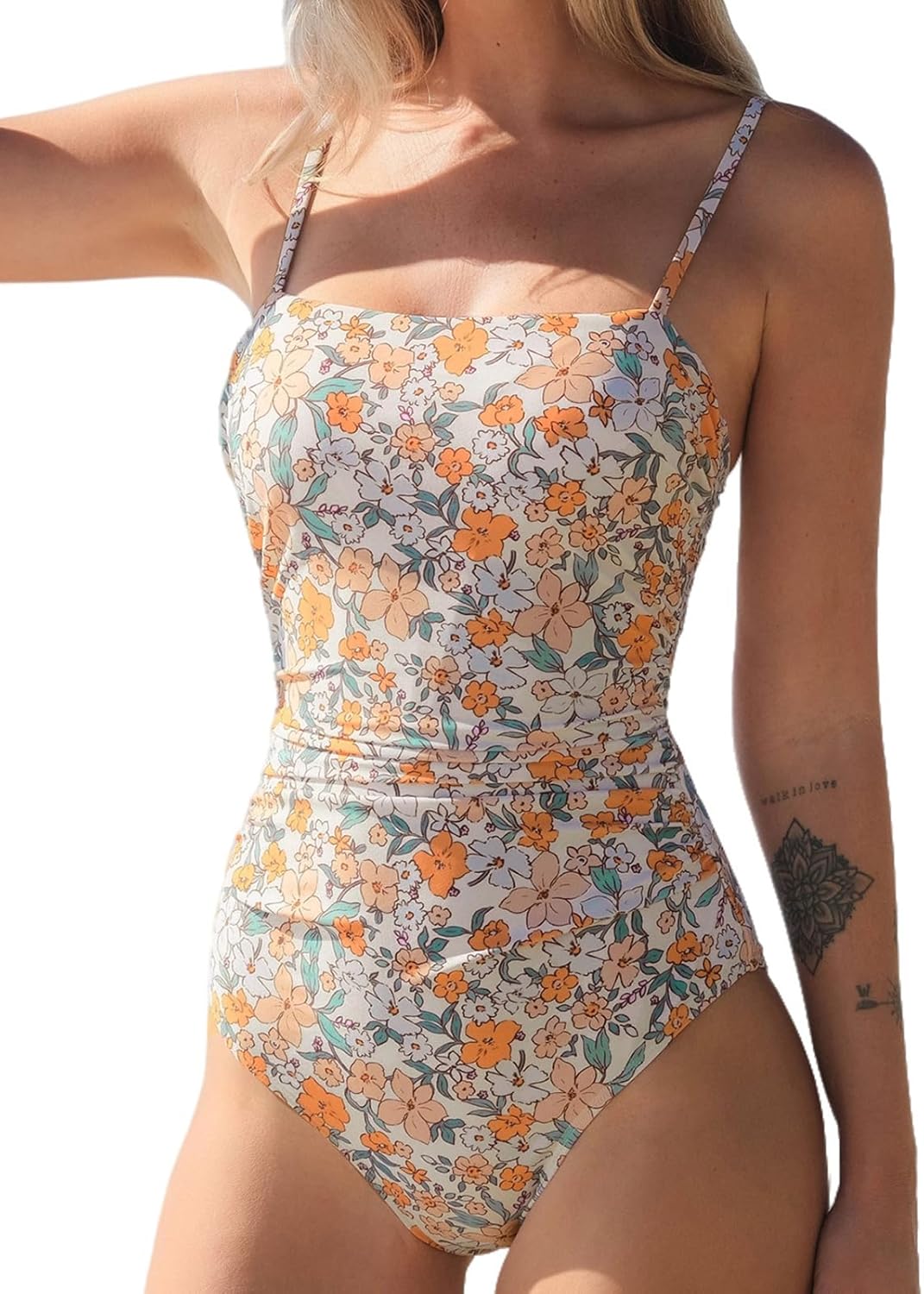 CUPSHE Women One Piece Swimsuit with Tummy Control Design
