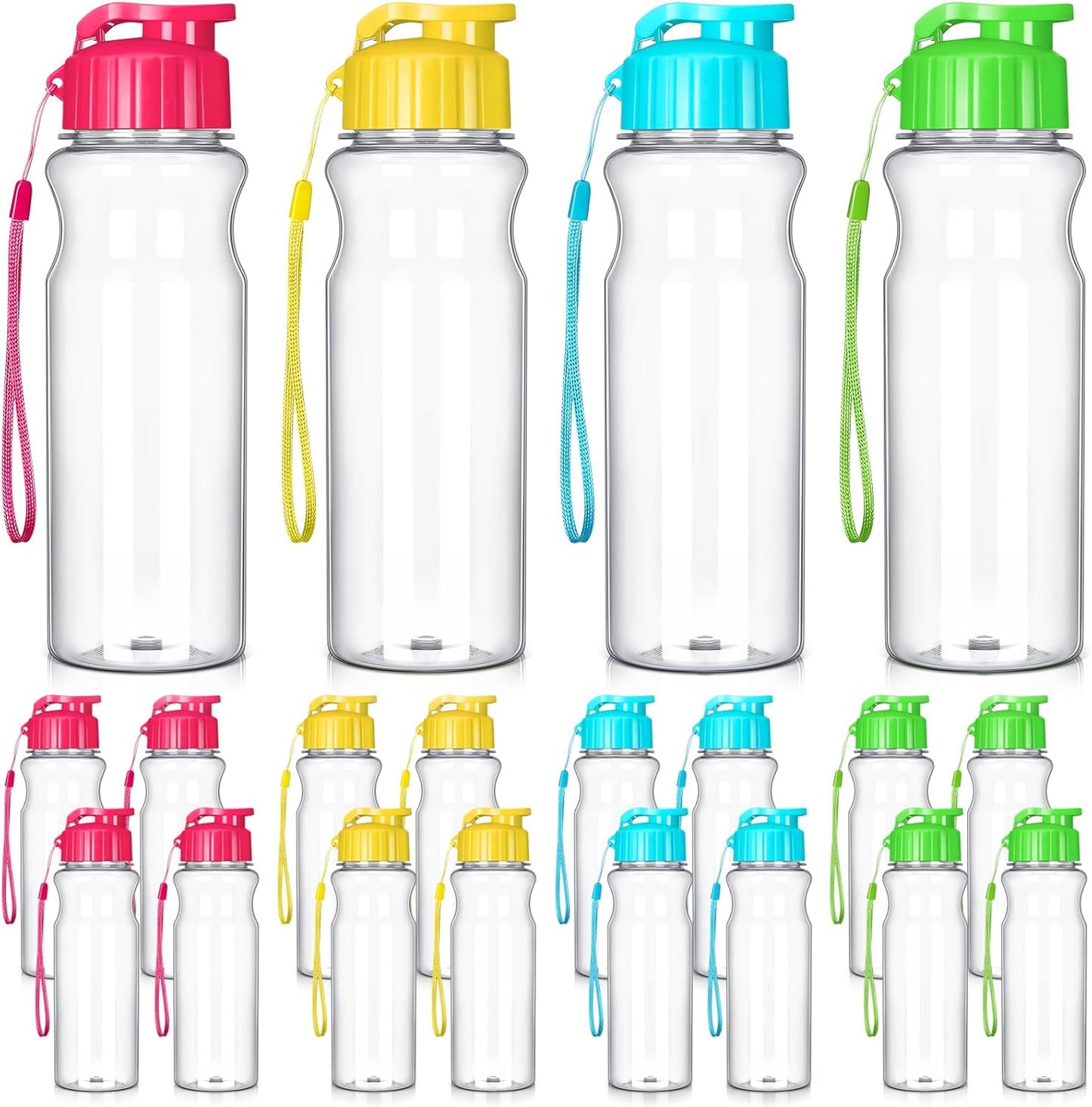 Tioncy 20 Pieces Plastic Water Bottles for Adults Bulk 17 oz