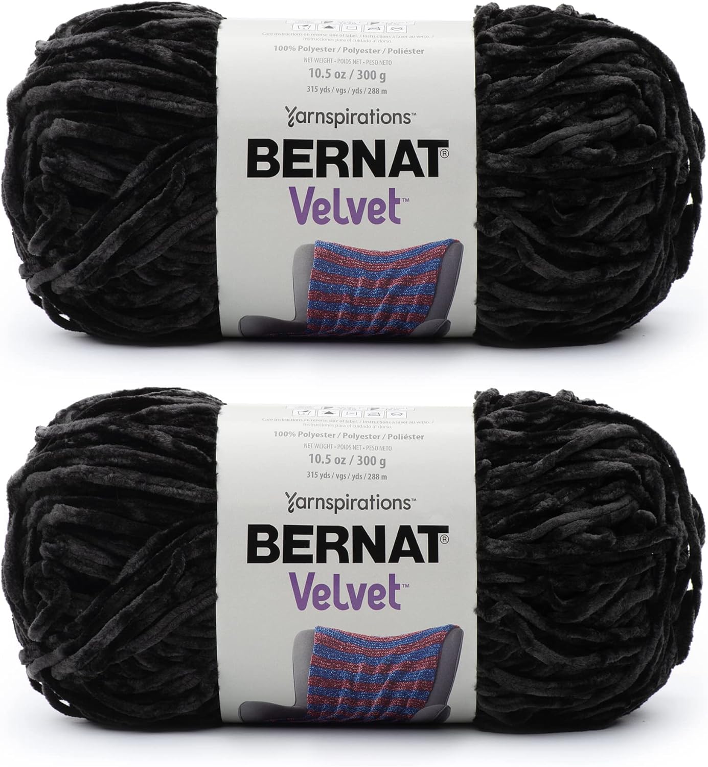 Bernat Velvet Blackbird Yarn for Knitting and Crochet Projects