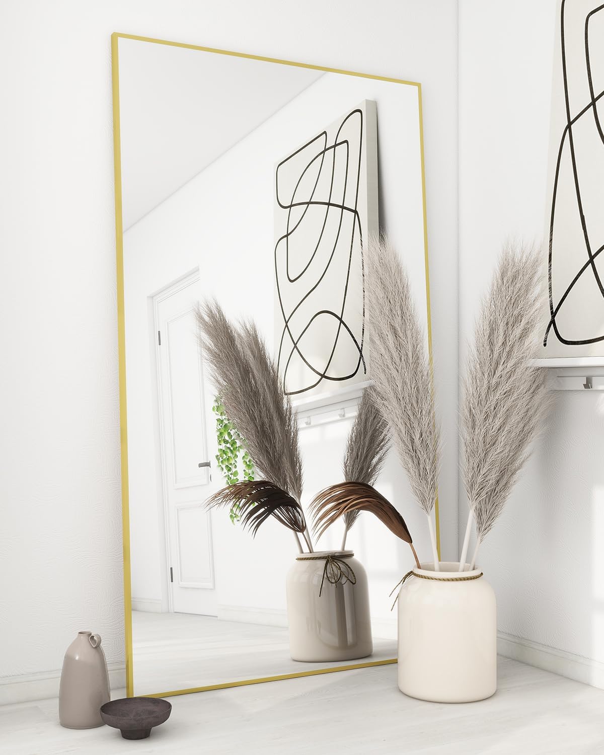 Koonmi 71x31 Floor Mirror Full Length with U-Shaped Stand