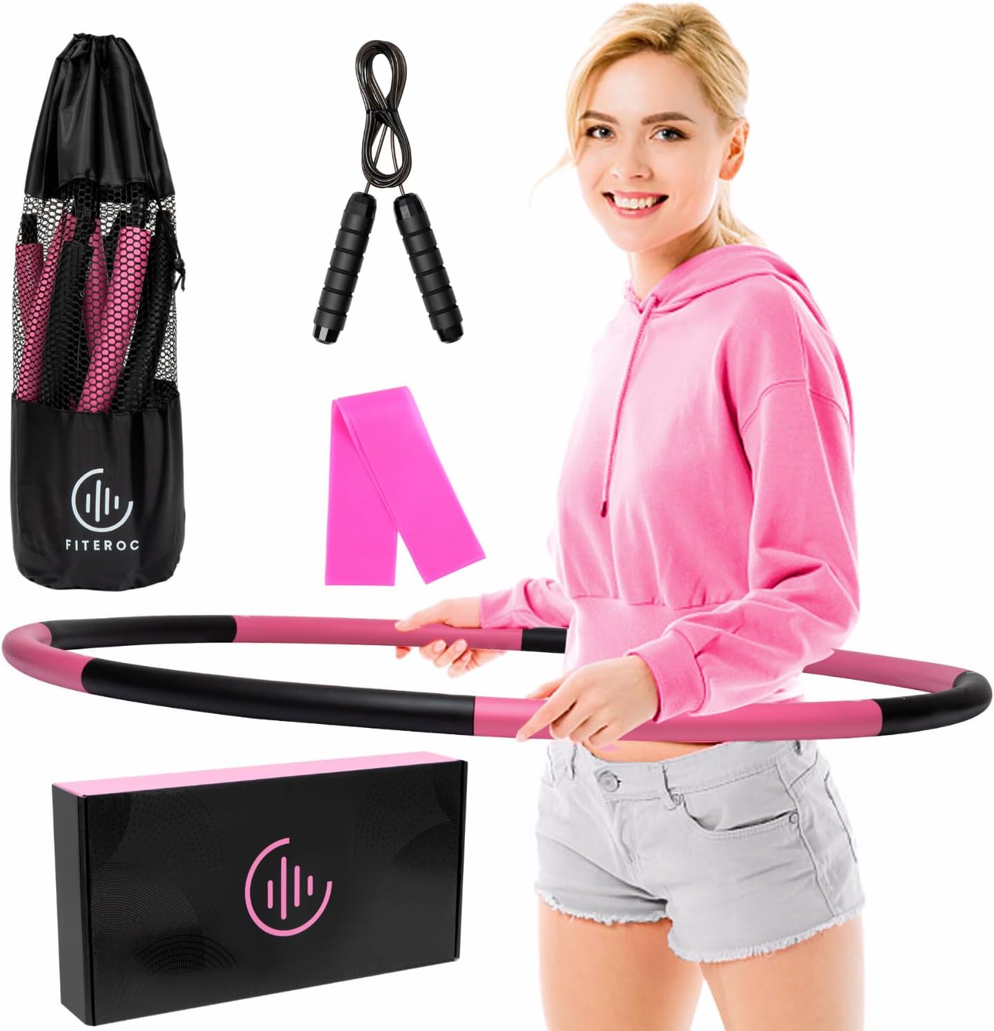 Weighted Fitness Hoop for Adults - Fun Core Workouts & Weight Loss