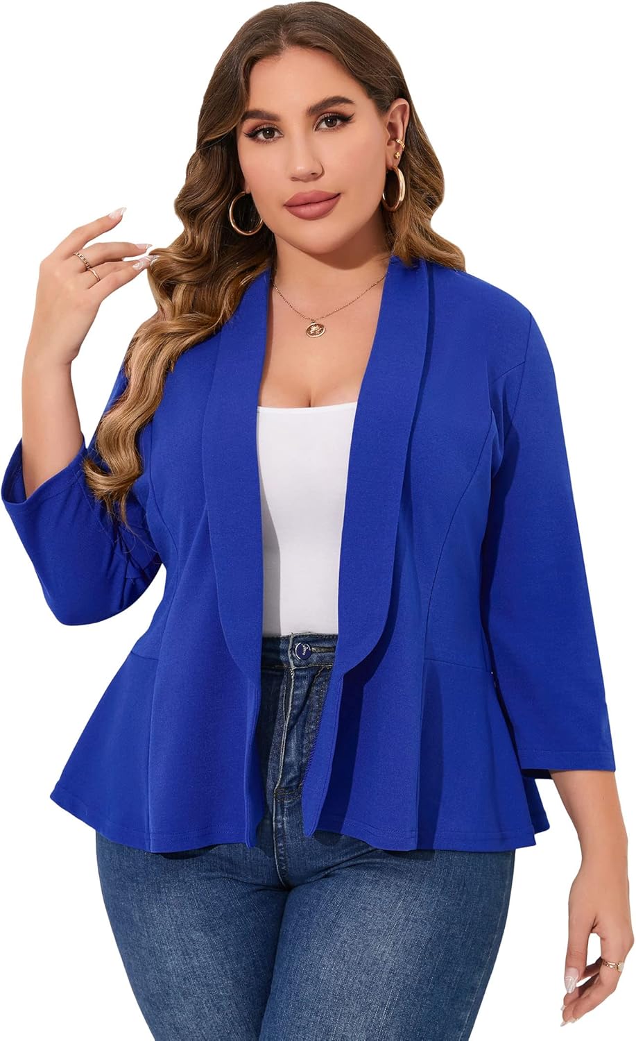 KOJOOIN Women Plus Size Casual Blazer for Every Occasion