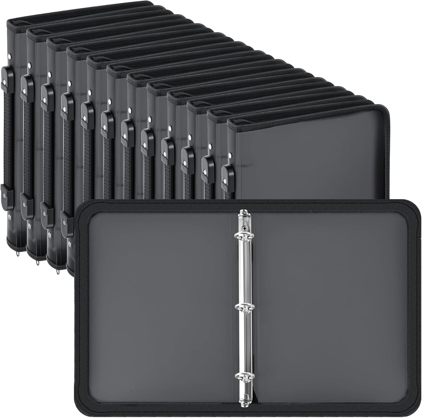 Teling 12 Pcs Zipper Binders for School Work and Projects