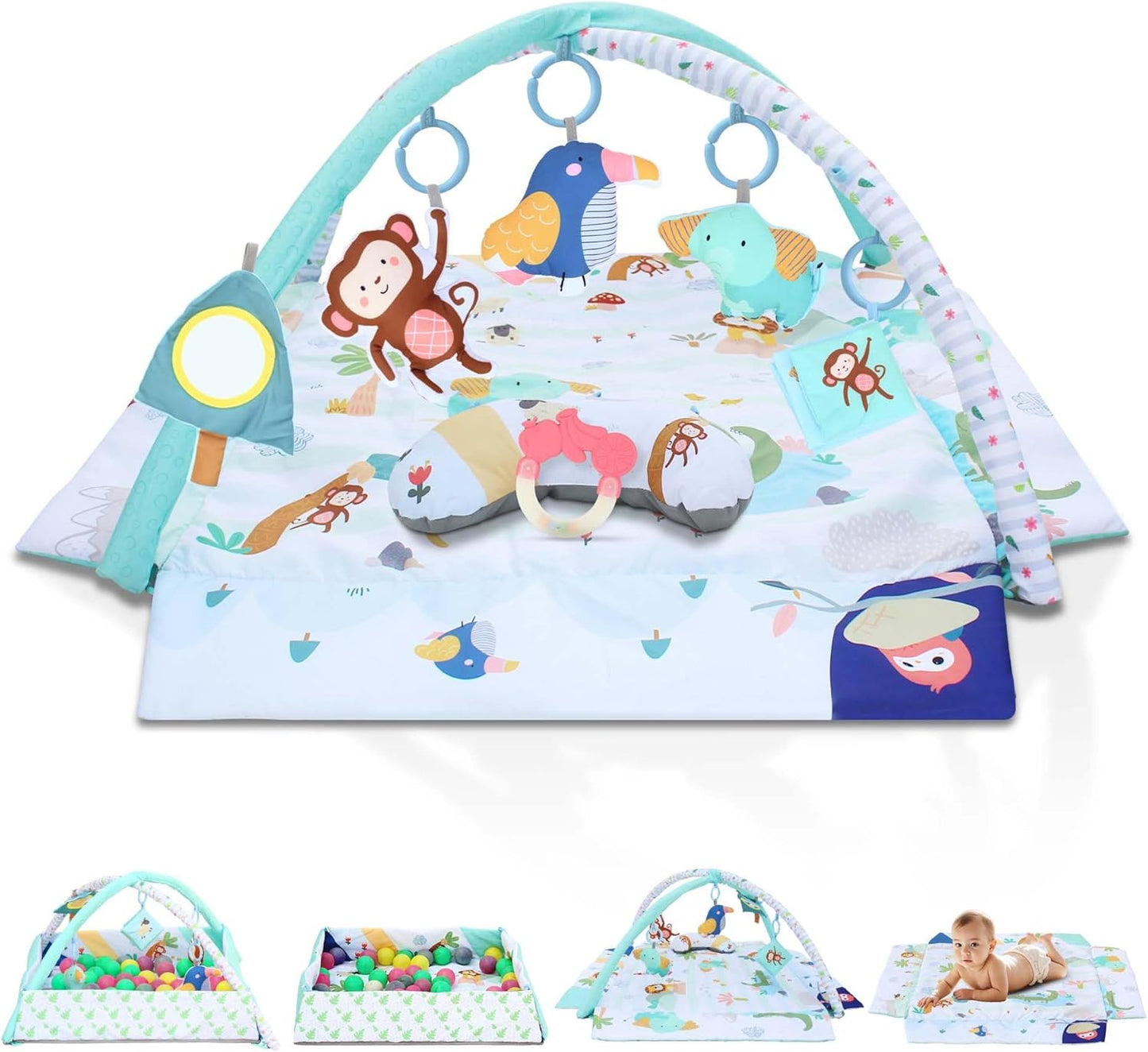 EzyWay 8-in-1 Baby Play Mat - Ultimate Developmental Fun!