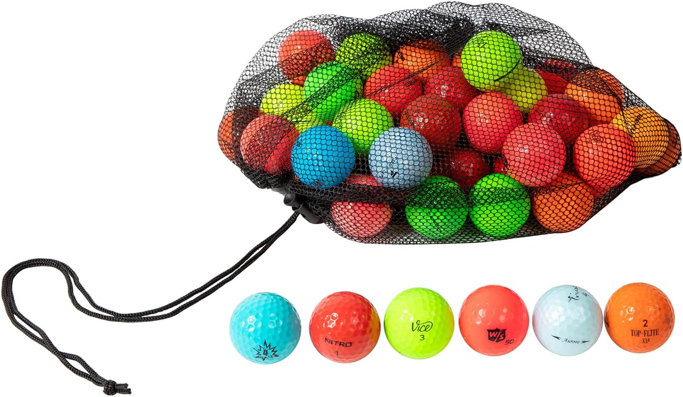 Recycled Golf Balls Bulk Mix - Eco-Friendly and Colorful Options