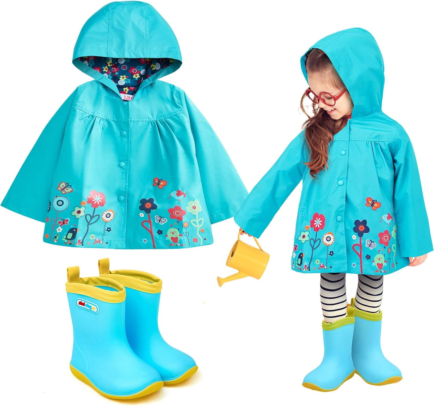Toddler Raincoat and Boots Set for Kids - Adorable Design