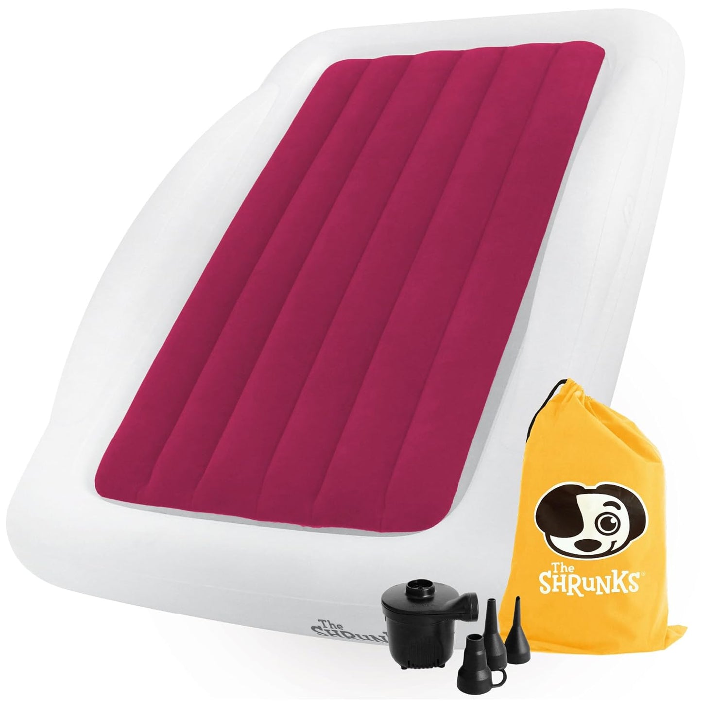 The Shrunks Pink Toddler Travel Bed - Inflatable Kids Air Mattress