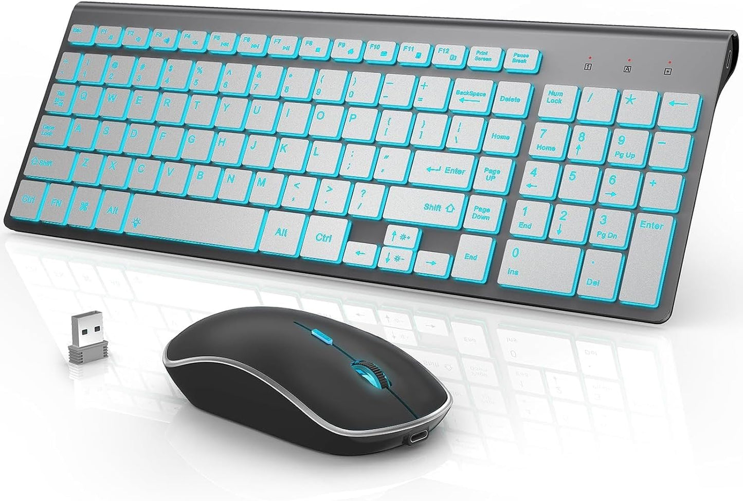 J JOYACCESS Wireless Keyboard and Mouse Combo with Backlit Keys