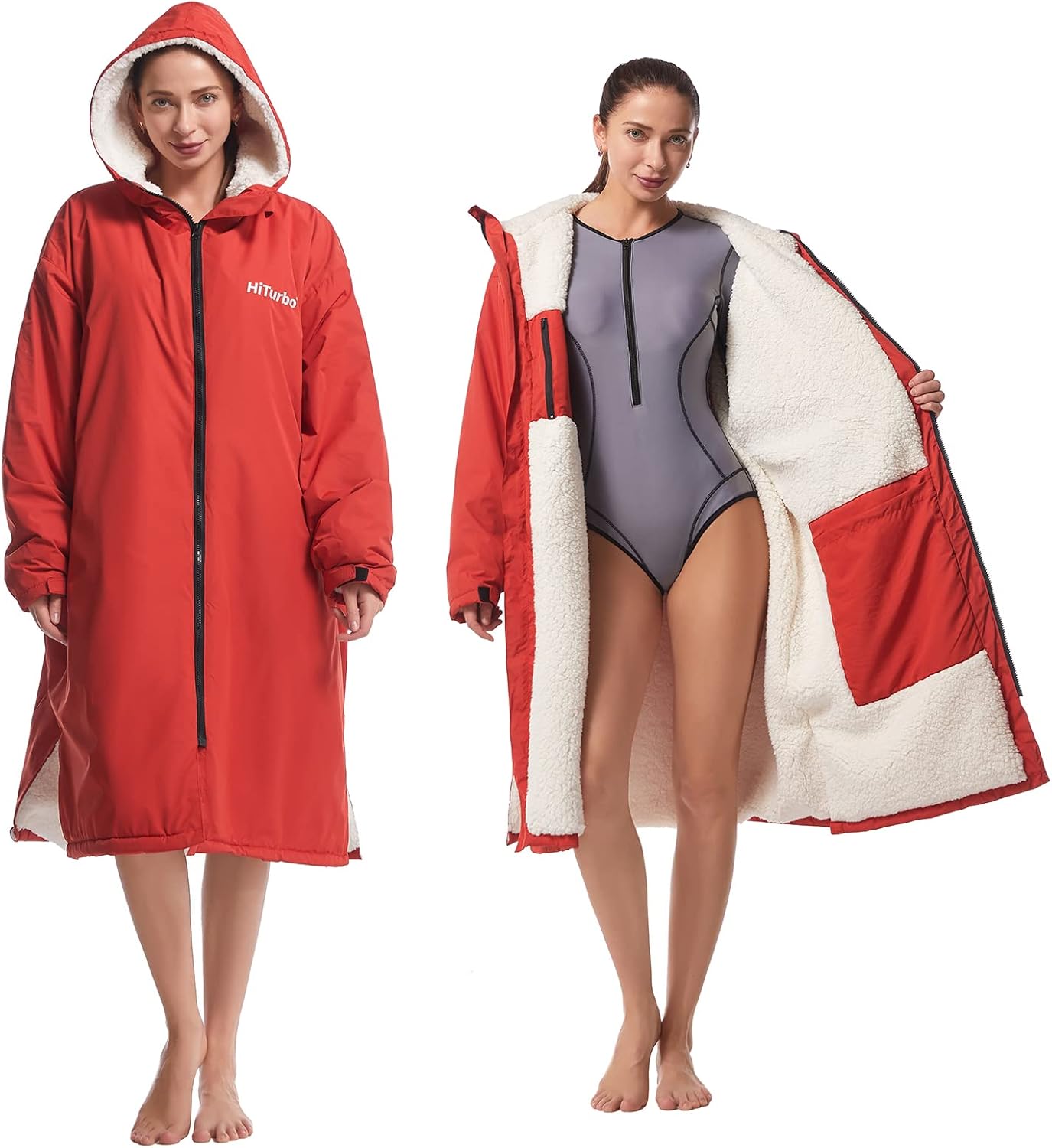 Hiturbo Warm Waterproof Swim Parka: Ideal for Outdoor Changing