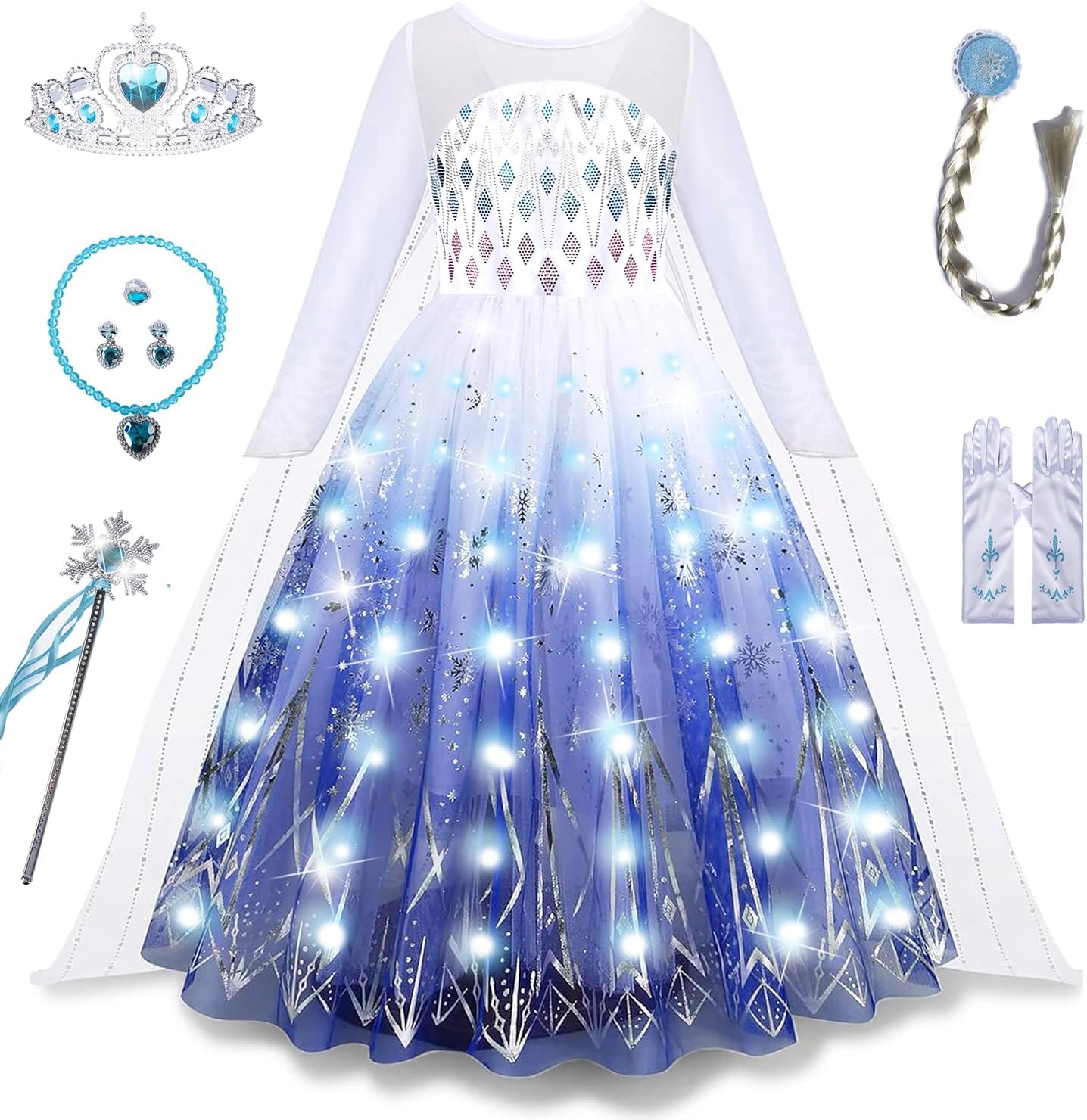Light Up Girls Halloween Costume for Magical Princess Moments
