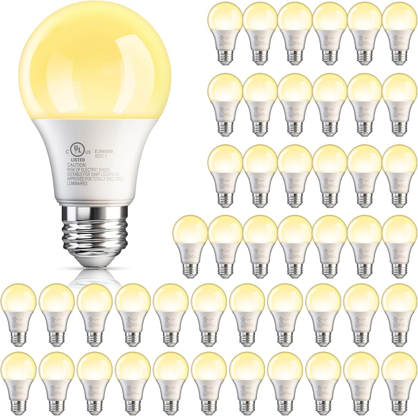 TJOY A19 48 Pack LED Light Bulbs for Energy Efficient Lighting