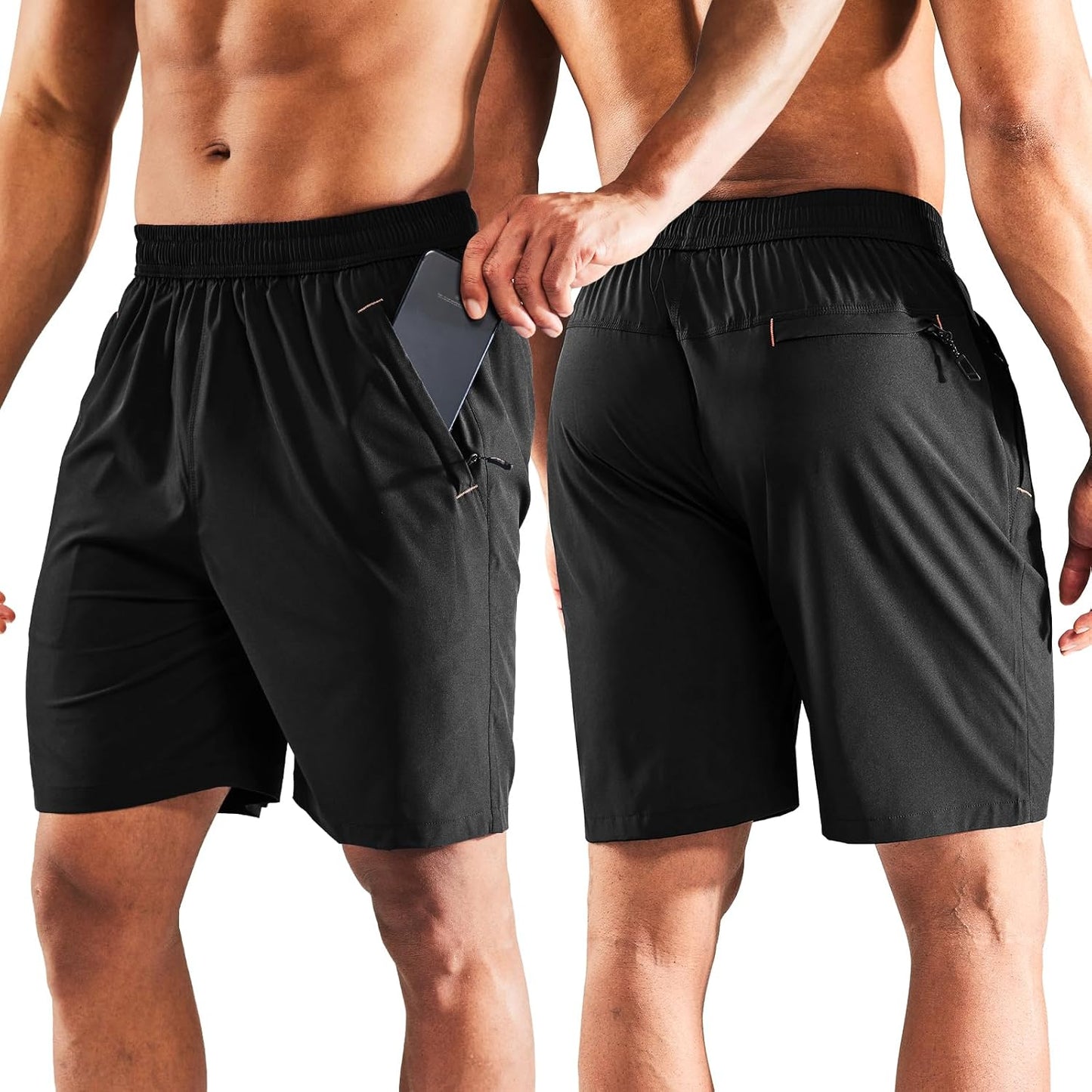 MIER Men's Quick Dry Running Shorts with Zipper Pocket Review