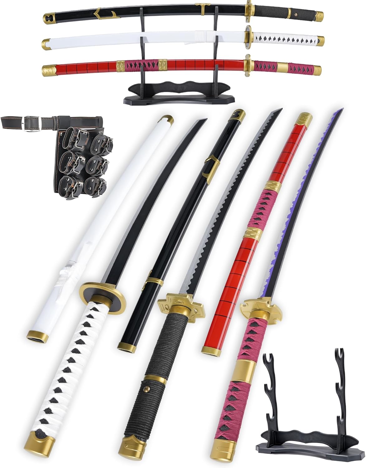Cold Blade Toy Sword - 41in Katana Replica with Holster and Stand