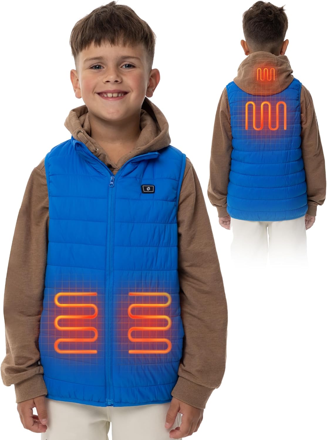 Kids Heated Vest for Boys Girls Electric Heating Gilet Outdoor