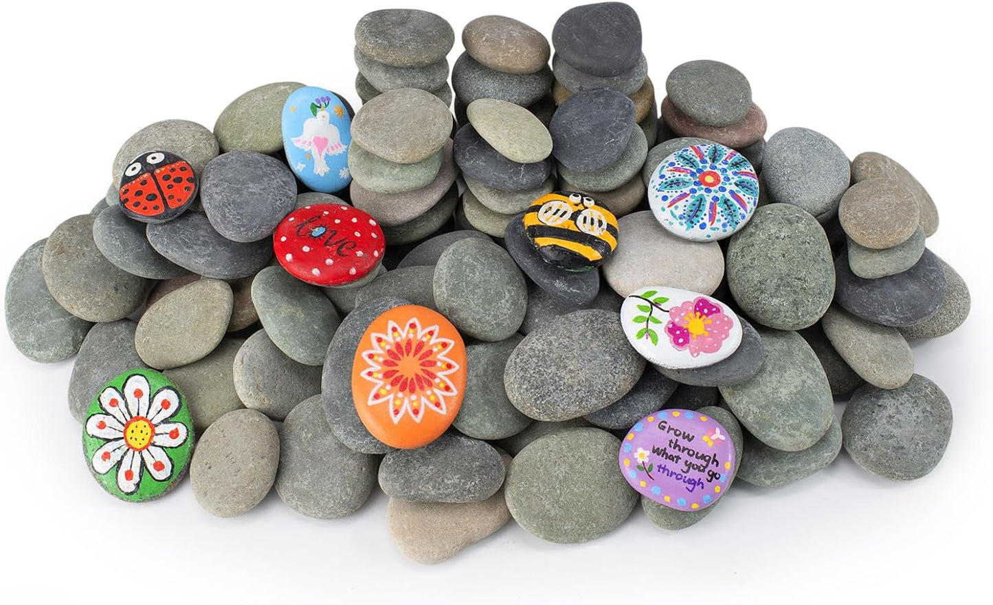 100Pcs Large Painting Rocks for Arts and Crafts Projects