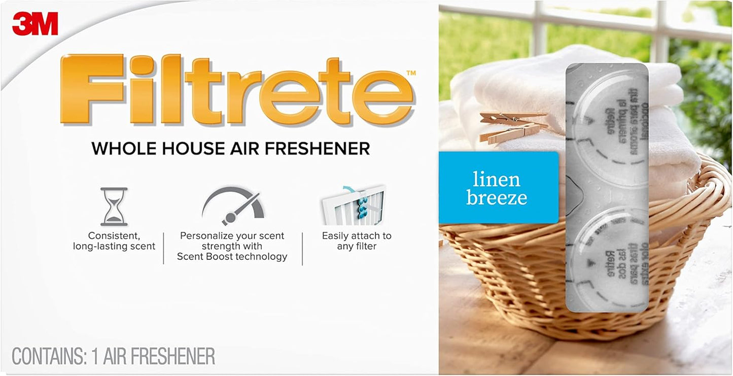 Filtrete Linen Breeze Whole House Air Freshener, Cleaner Air