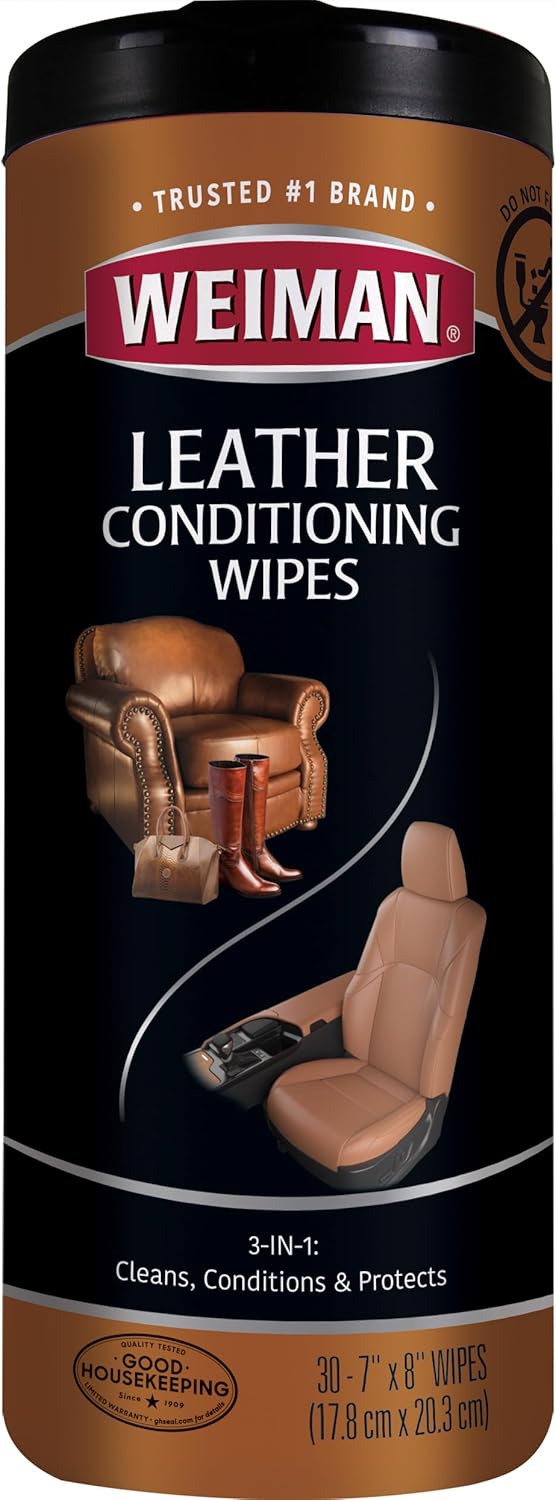 Weiman Leather Wipes: Protects Against Cracks & Fading