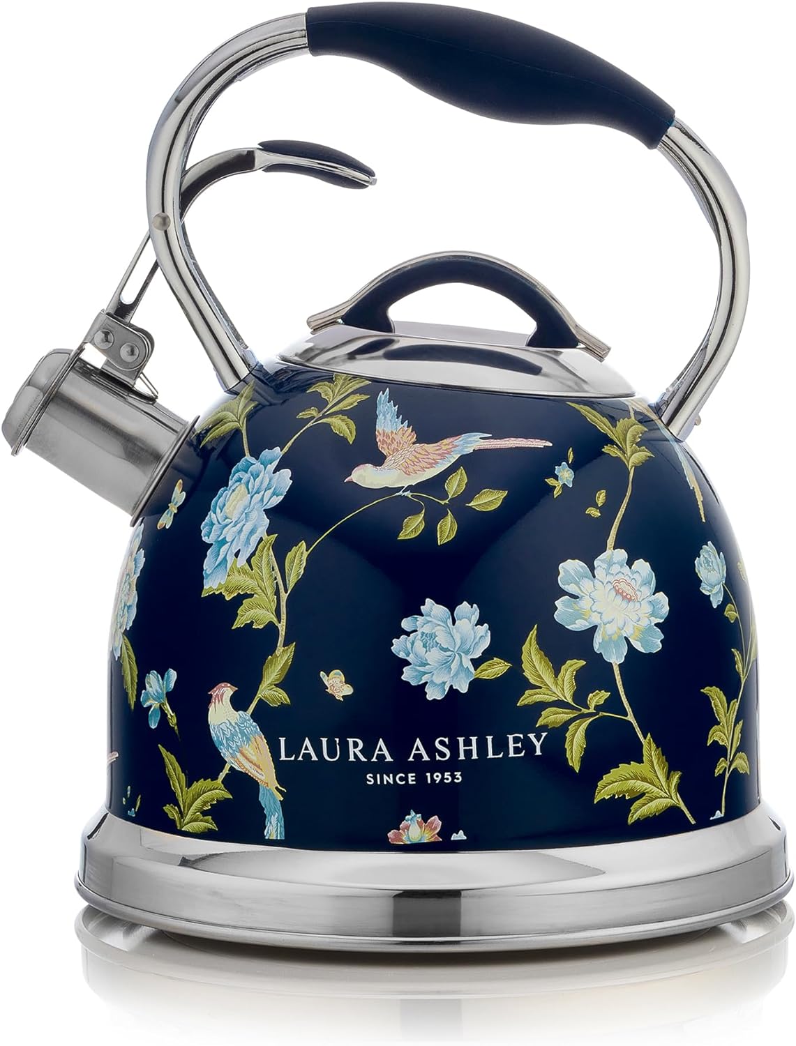 VQ Laura Ashley Elveden Navy 2.5L Stainless Steel Tea Kettle