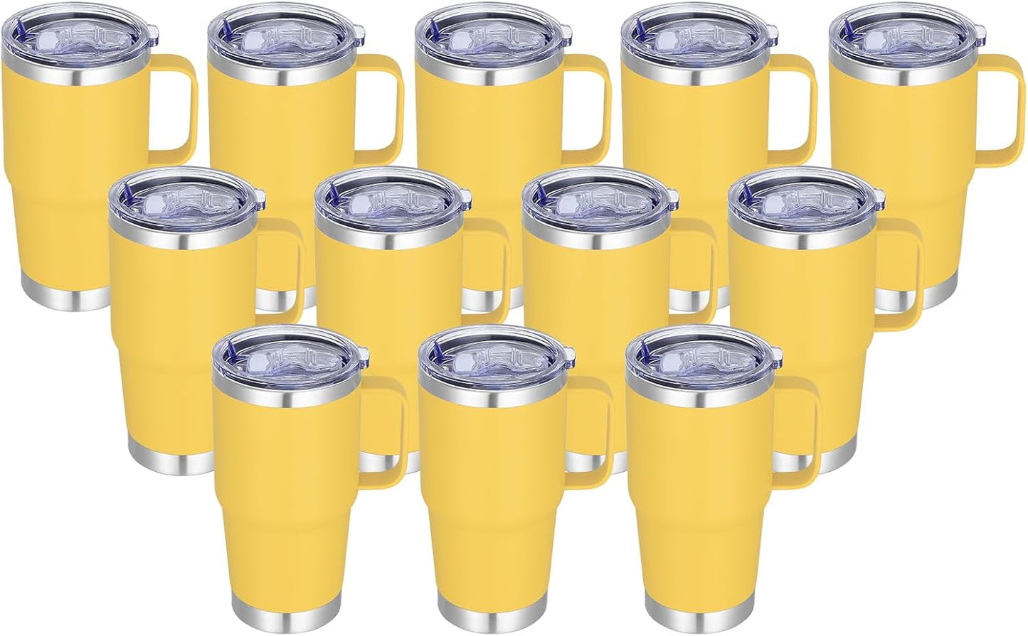 20 oz Stainless Steel Tumbler with Handle for Travel and Home
