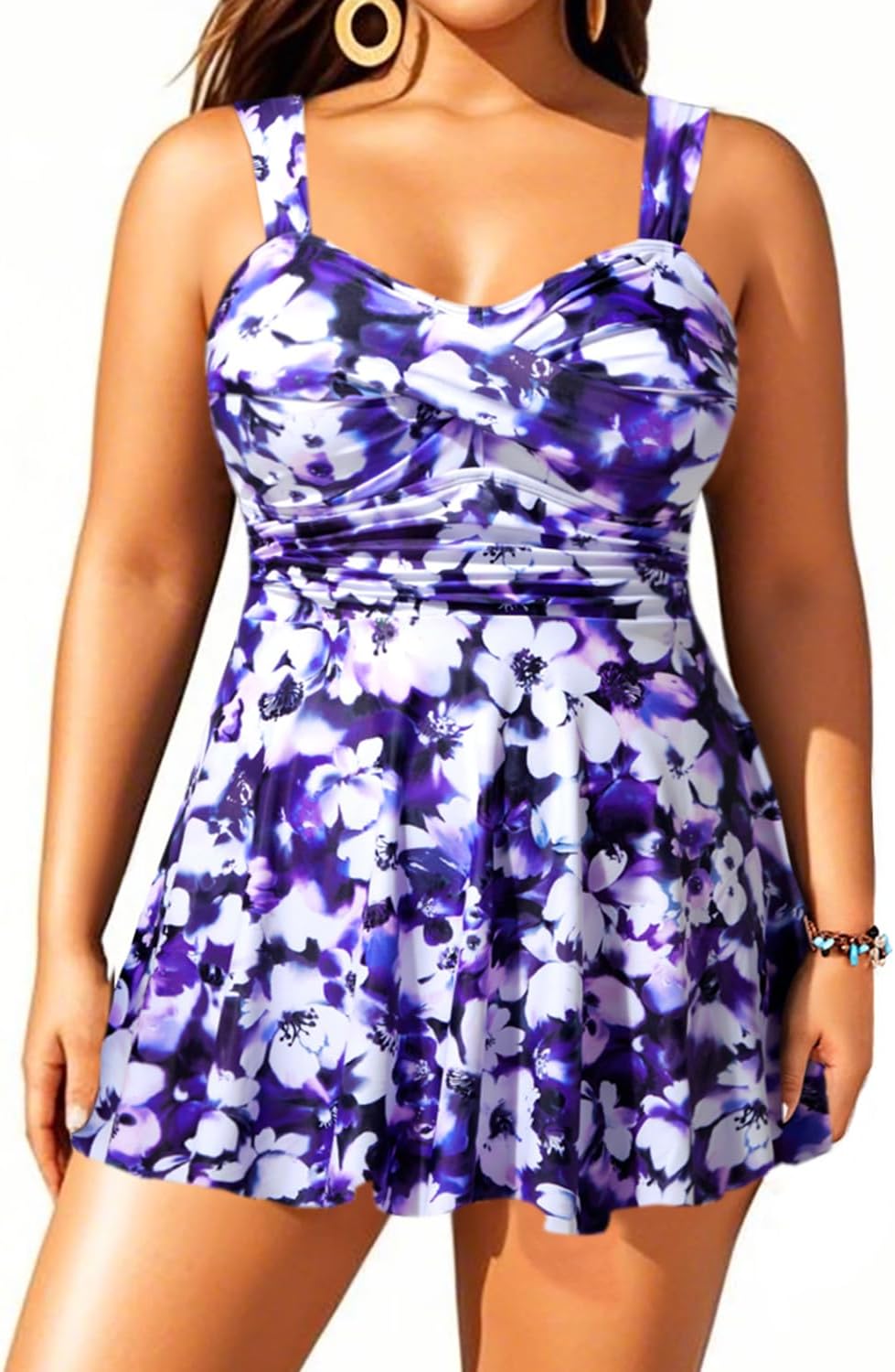 Aqua Eve Plus Size Two Piece Swimsuits for Women Tankini
