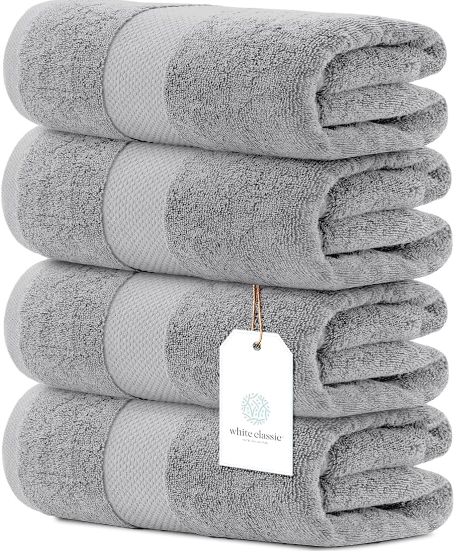 Luxury Bath Towels Set of 4 Large - Ultra Soft 700 GSM Cotton