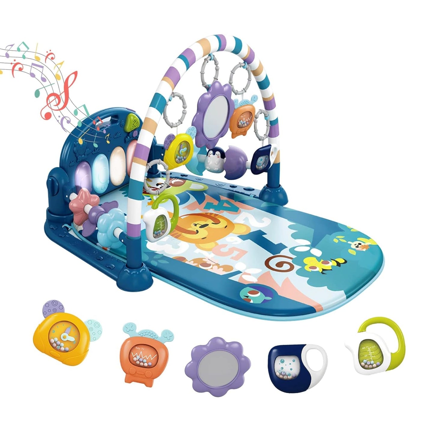 Interactive Baby Play Mat with Piano & Toys