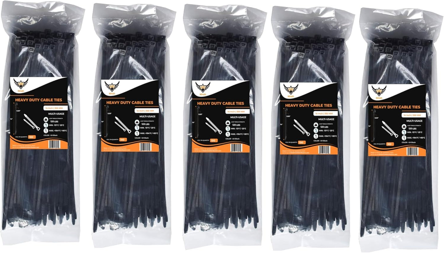 Ultimate Strength: Nirah 14 Zip Ties, 500 Pack