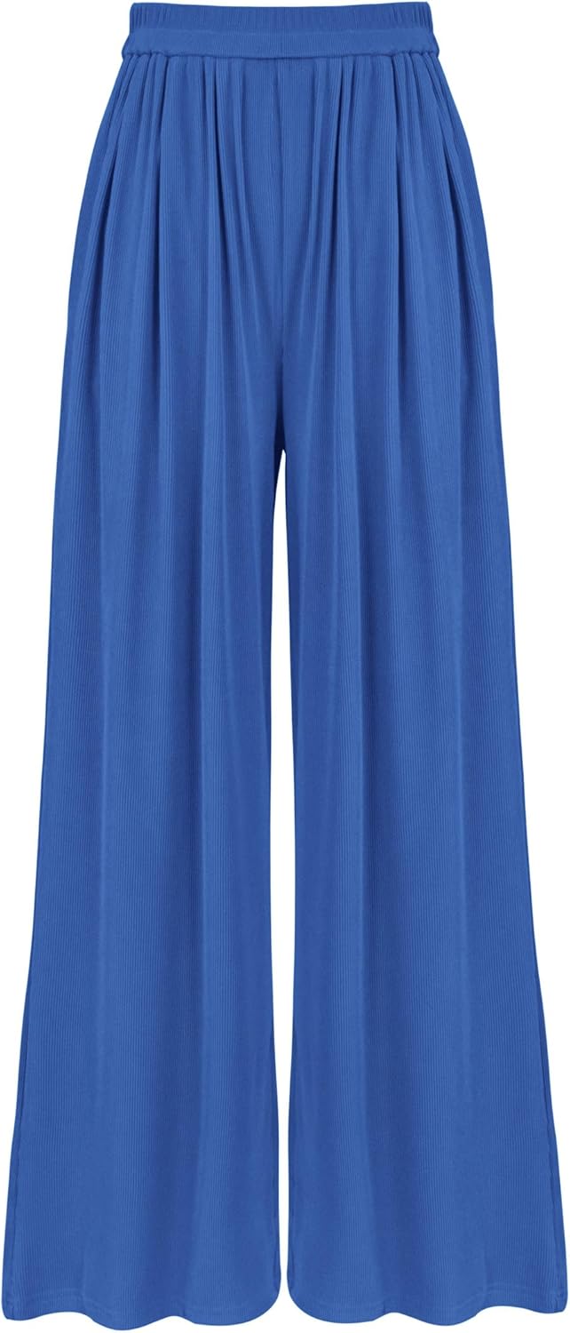 BTFBM Womens Casual Wide Leg Pants for Summer and Fall Wear