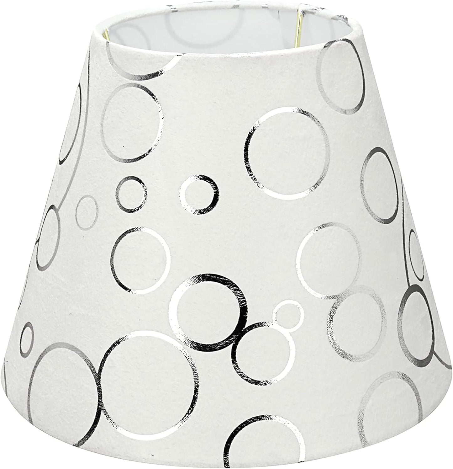 Empire Uno Lamp Shade in White with Circle Pattern by Aspen Creative