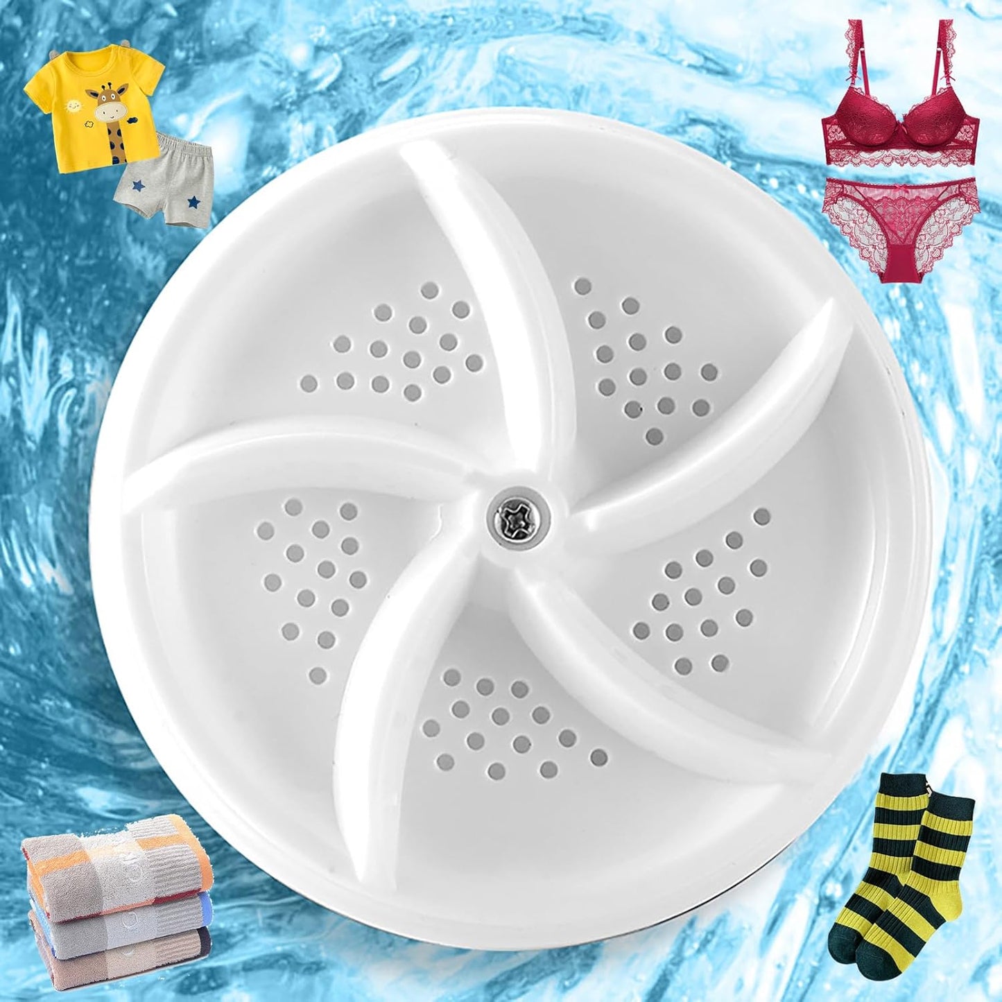 Mini Turbo Portable Washer - Ideal for Travel & Small Loads!