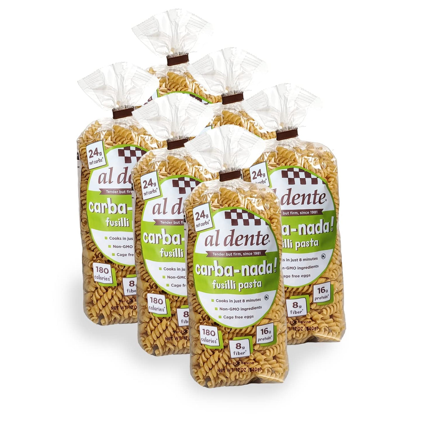 Al Dente Carba-Nada Egg Fusilli - Low Carb High Protein Pasta