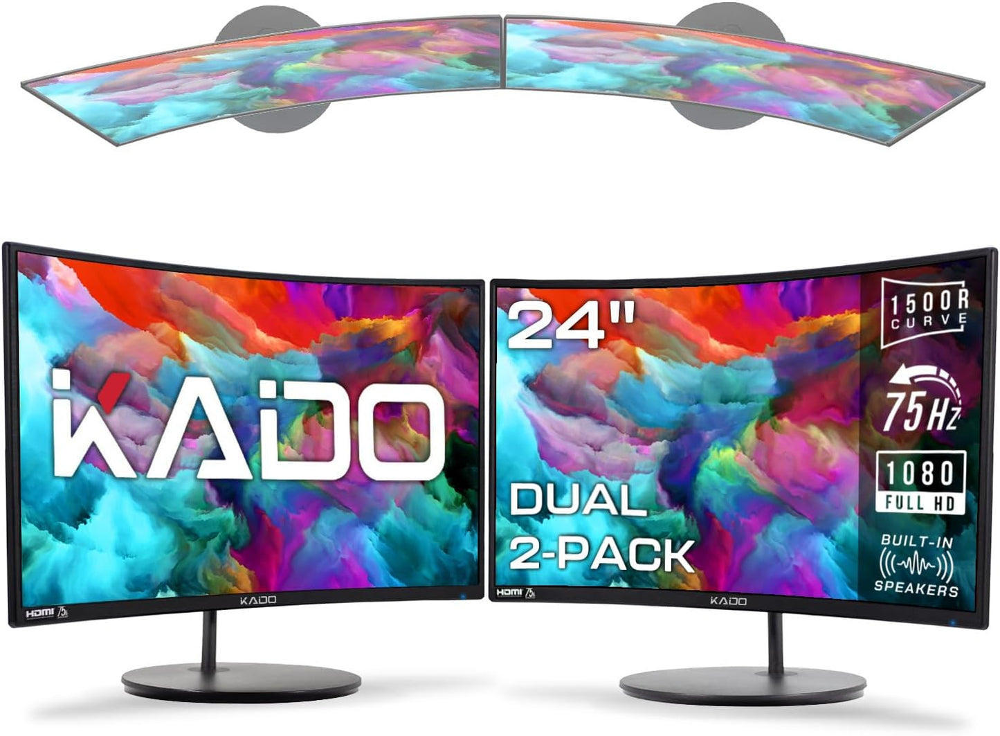 Immersive Gaming: Kado 24 Curved Dual Monitors