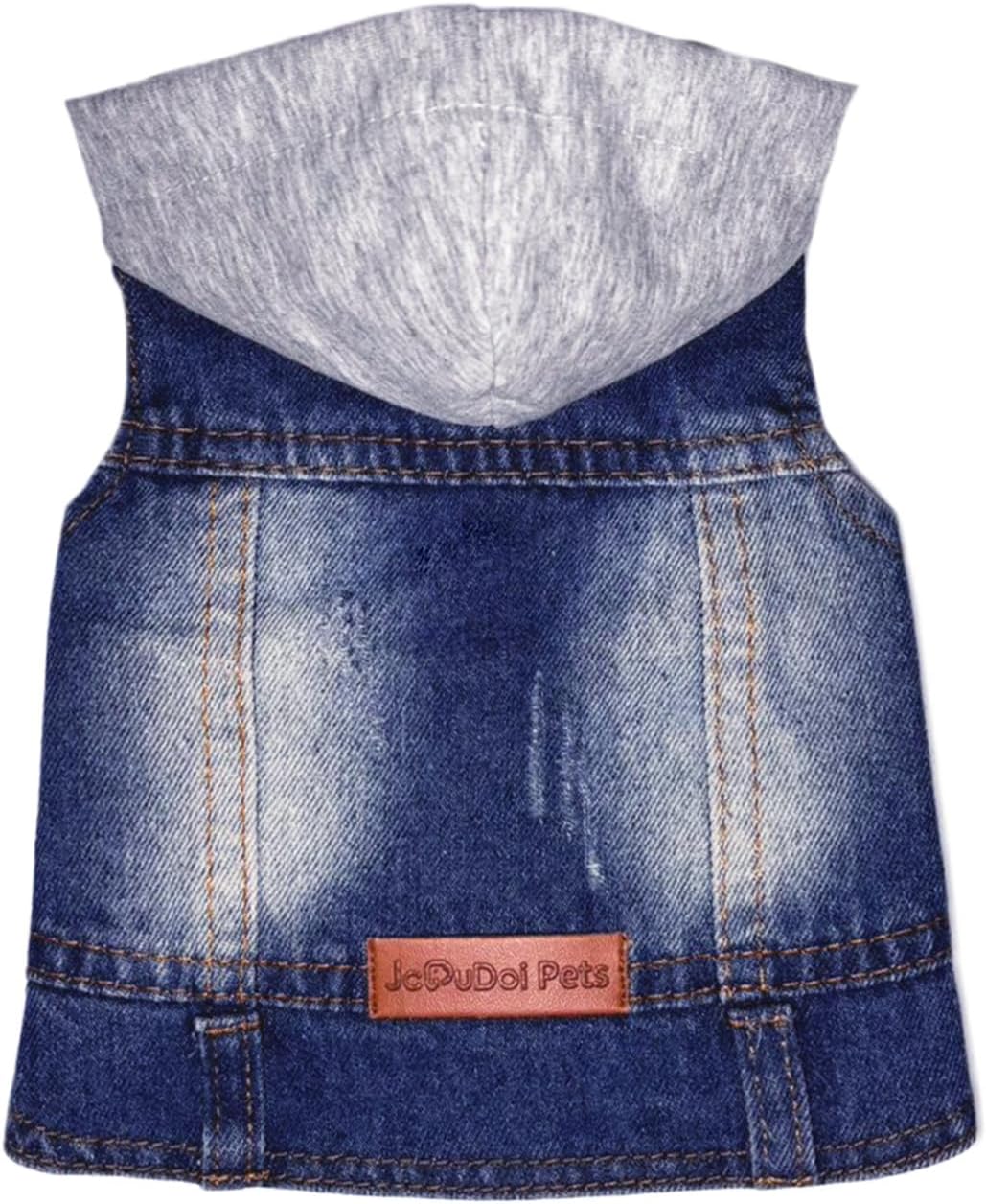Stylish Hooded Denim Dog Jacket - XXL