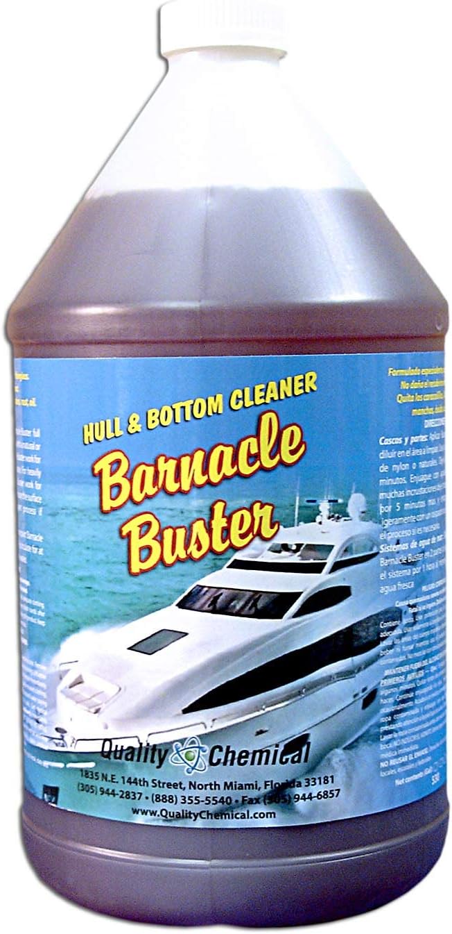 Barnacle Buster Hull Cleaner for Boats - Safe & Effective 128 oz