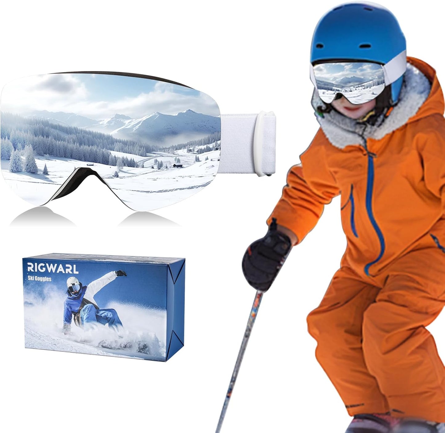 RIGWARL Kids Ski Goggles: Anti-Fog & UV Protection!