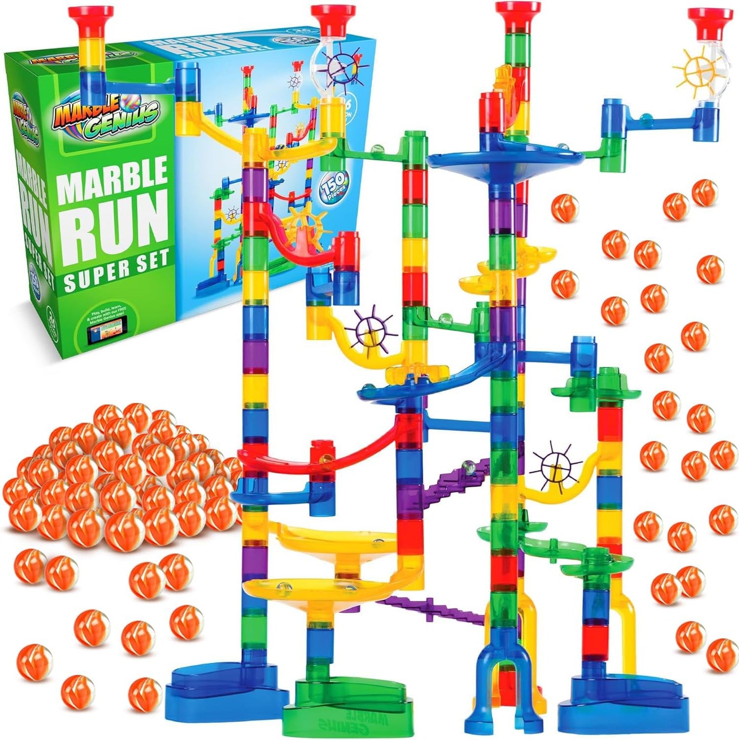 Marble Genius Marble Run Super Set for Kids Ages 4-8 Fun