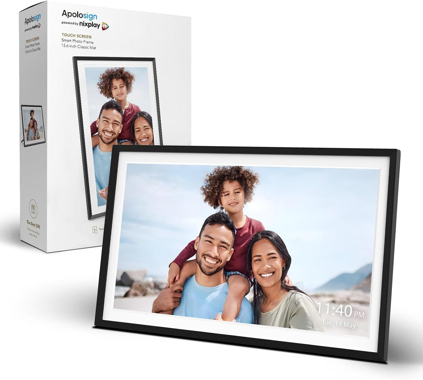 ApoloSign 15.6 Inch WiFi Digital Picture Frame with Touch Screen