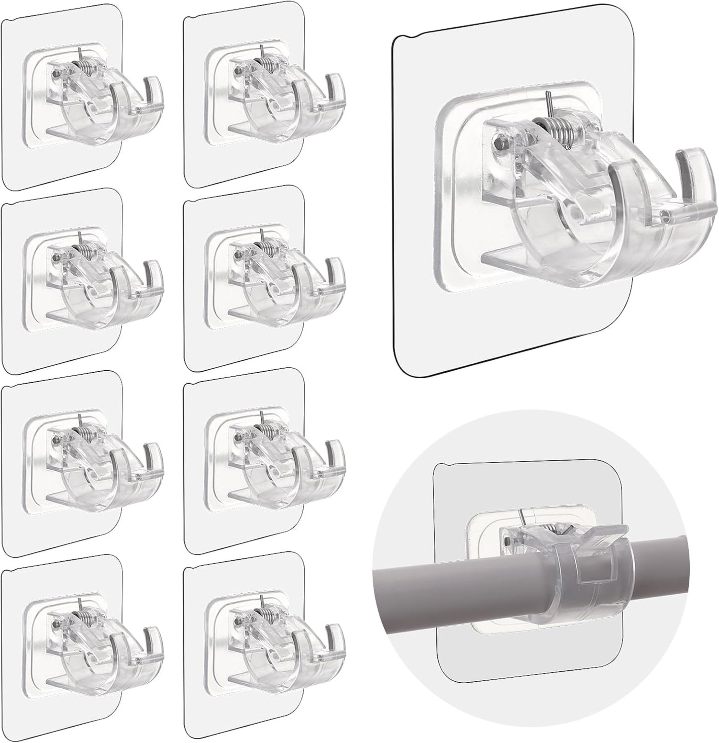 No Drill Curtain Rod Hooks - Easy Install!