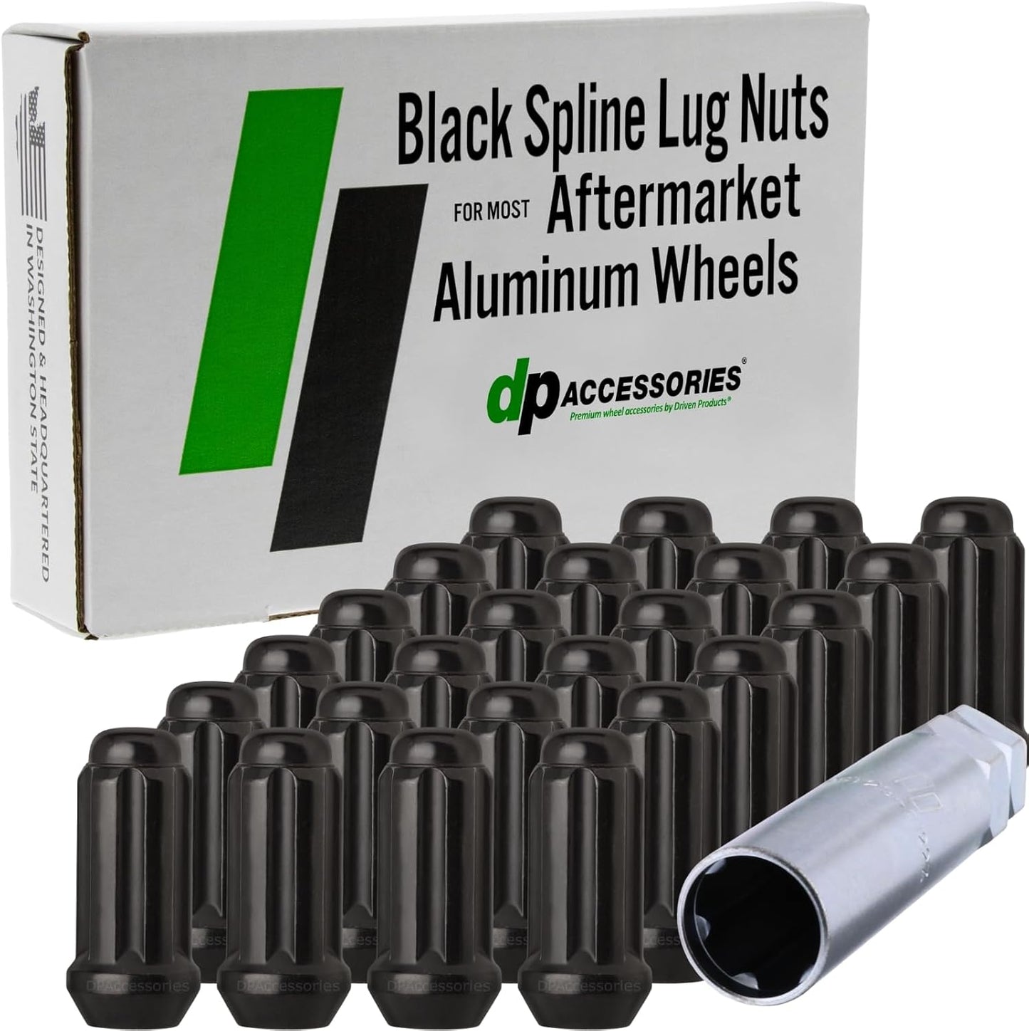 DPAccessories Black M14x1.5 Lug Nuts for Aftermarket Wheels